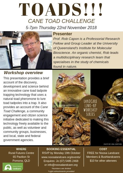 Noosa District Landcare Group Inc End Of The Cane Toad